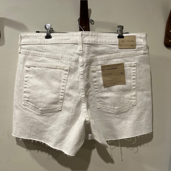 NWT AG-ED Hailey Cutoff White Boyfriend Denim Stretch Shorts Size 31 - Picture 8 of 15
